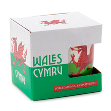 Load image into Gallery viewer, Wales Gift -Welsh Porcelain Mug & Coaster Set -  Cymru