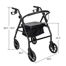 Load image into Gallery viewer, Rollator with 8 Inch Wheels : Lightweight Effortless Mobility & Independence