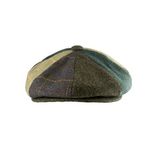 Load image into Gallery viewer, Wool Blend Baker Boy Cap  Patchwork- Peaky Blinders Style - J and p hats