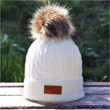Load image into Gallery viewer, Children's winter knitted hats heavy knit with or without bobble great choice of colours-J and p hats -