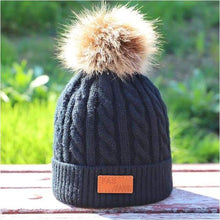 Load image into Gallery viewer, Children's winter knitted hats heavy knit with or without bobble great choice of colours-J and p hats -