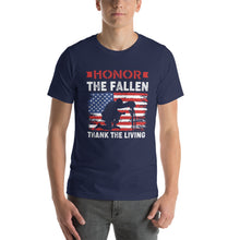 Load image into Gallery viewer, Honoring The Fallen Thank The Living Shirt, Memorial Day 2022 Tee, Veteran's Da | j and p hats