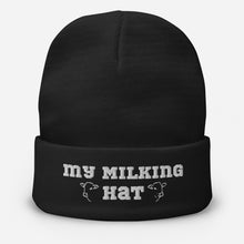 Load image into Gallery viewer, Farmers Gift -Winter Warm, Embroidered Hat for Dairy Farmers 