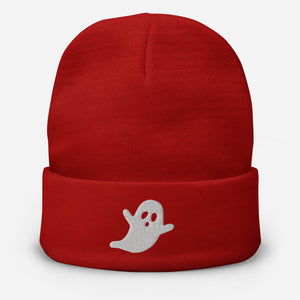 Ghost Embroidered Beanie Halloween Hat