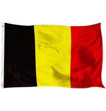Load image into Gallery viewer, 5x3Ft Belgium Flag, Durable Belgian Flag with 2 Metal Eyelets Used Indoor and Outdoor, Bright Color Belgian National Flag Decorated in Sporting Events, Parties, Parade
