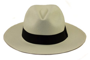 Tumi Latin American Crafts Panama Hat - Rollable - Cream with Black Ribbon 56cm