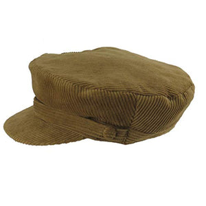 Charlton's of Northumberland Cord Mariner Sailor Cap Fiddler Hat Beige