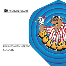 Load image into Gallery viewer, Bullseye Dart Flights | 100 Micron Premium Extra Strong Standard No2 Flight (F3889) 3 Sets