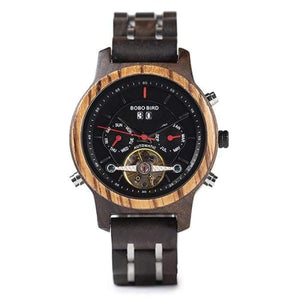 Automatic Mechanical Watches Men Wooden Luxury watch-J and p hats -