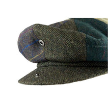 Load image into Gallery viewer, Wool Blend Baker Boy Cap  Patchwork- Peaky Blinders Style - J and p hats  