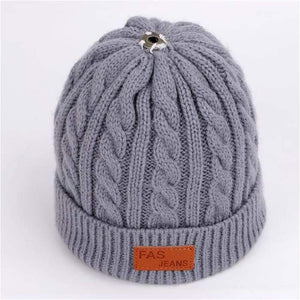 Children's winter knitted hats heavy knit with or without bobble great choice of colours-J and p hats -