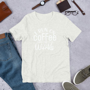 i run on coffee and cuss words Shirt | j and p hats 