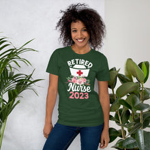 Load image into Gallery viewer, Nurse Retirement Gift  2023 T-Shirt | j and p hats 