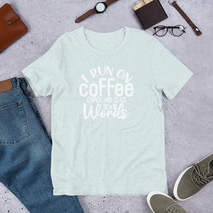 i run on coffee and cuss words Shirt | j and p hats 