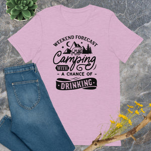 Camping fan t shirt, fun camping t shirt logo | j and p hats