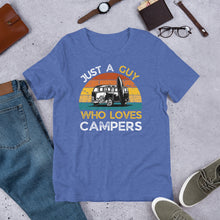 Load image into Gallery viewer, Just A Guy Who Loves Campers T shirt - J and P Hats 