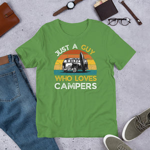 Just A Guy Who Loves Campers T shirt - J and P Hats 