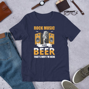 Rock Music And Beer T shirt - j and p hats