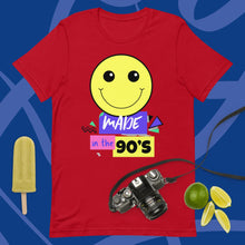 Load image into Gallery viewer, Made In The 90s Fun Smiley Face T Shirt | J and p hats