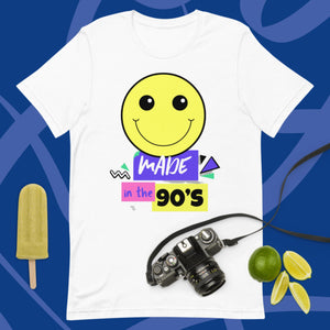 Made In The 90s Fun Smiley Face T Shirt | J and p hats